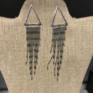 *SOLD*Silver strand earrings